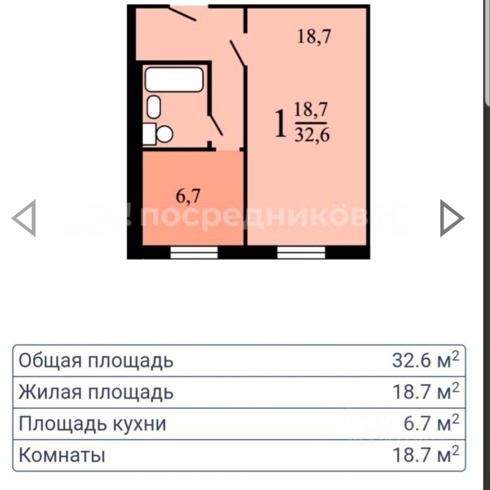 Аренда 1-комн квартиры на вторичном рынке Ферганский проезд, 3К2