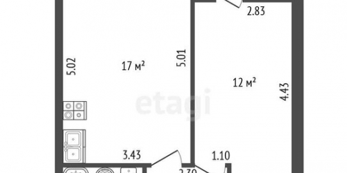 1-комн квартира Космонавтов пр-кт,  д. 63,  к. 1