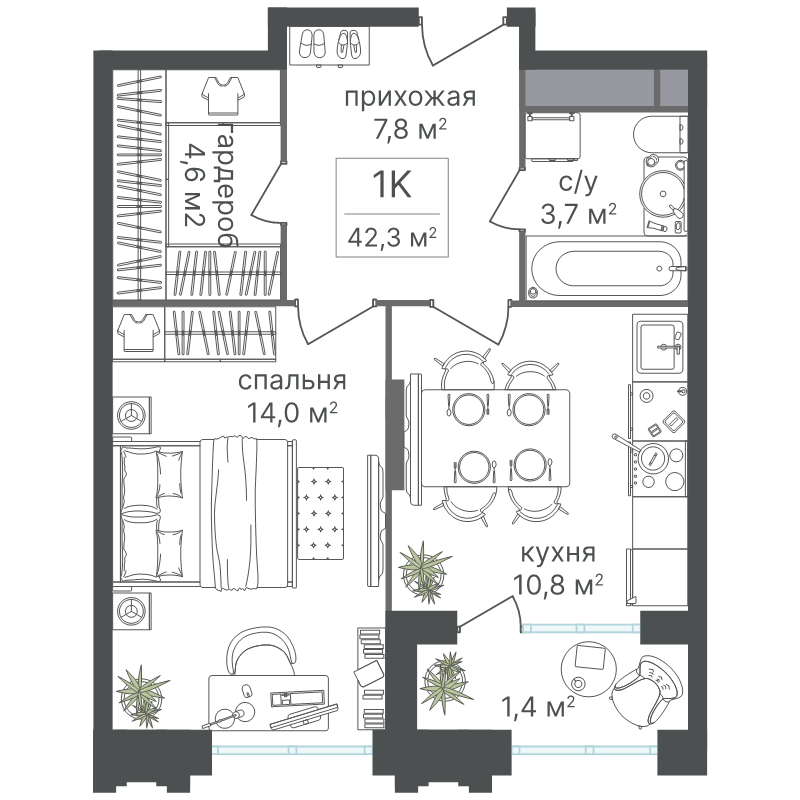 Продажа 1-комн квартиры в новостройке Москва г., Варшавское ш.,  к. 1