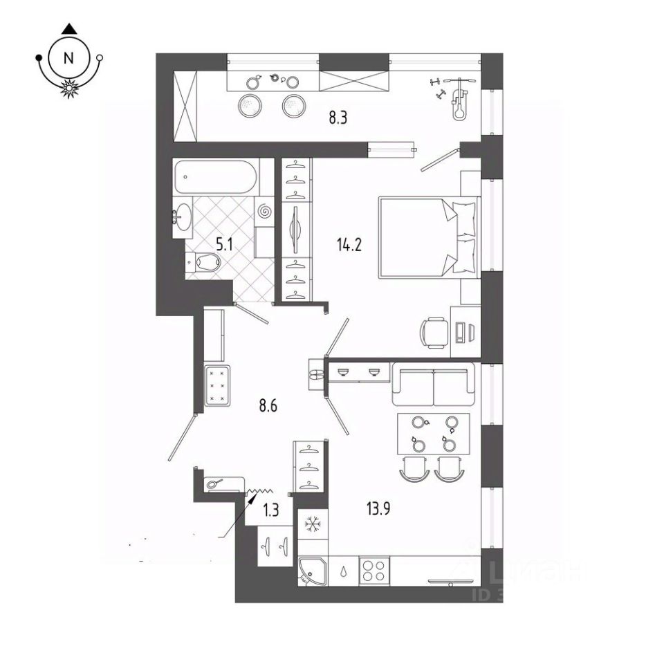 Продажа 1-комн квартиры на вторичном рынке бульвар Измайловский,  д. 9