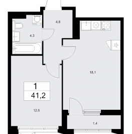 Продажа 1-комн квартиры в новостройке Десна д., Центральная ул., к. 7.3 Продажа 1-комн квартиры в новостройке Десна д., Центральная ул., к. 7.3