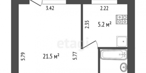 1-комн квартира ул Обручева,  д. 19,  к. 1