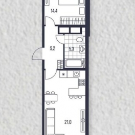 Продажа 1-комн квартиры на вторичном рынке улица Адмирала Трибуца,  д. 8