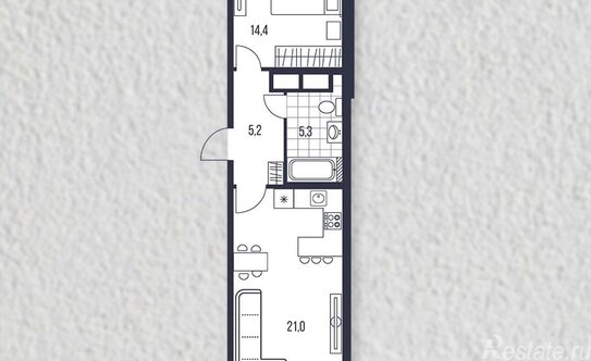Продажа 1-комн квартиры на вторичном рынке улица Адмирала Трибуца,  д. 8