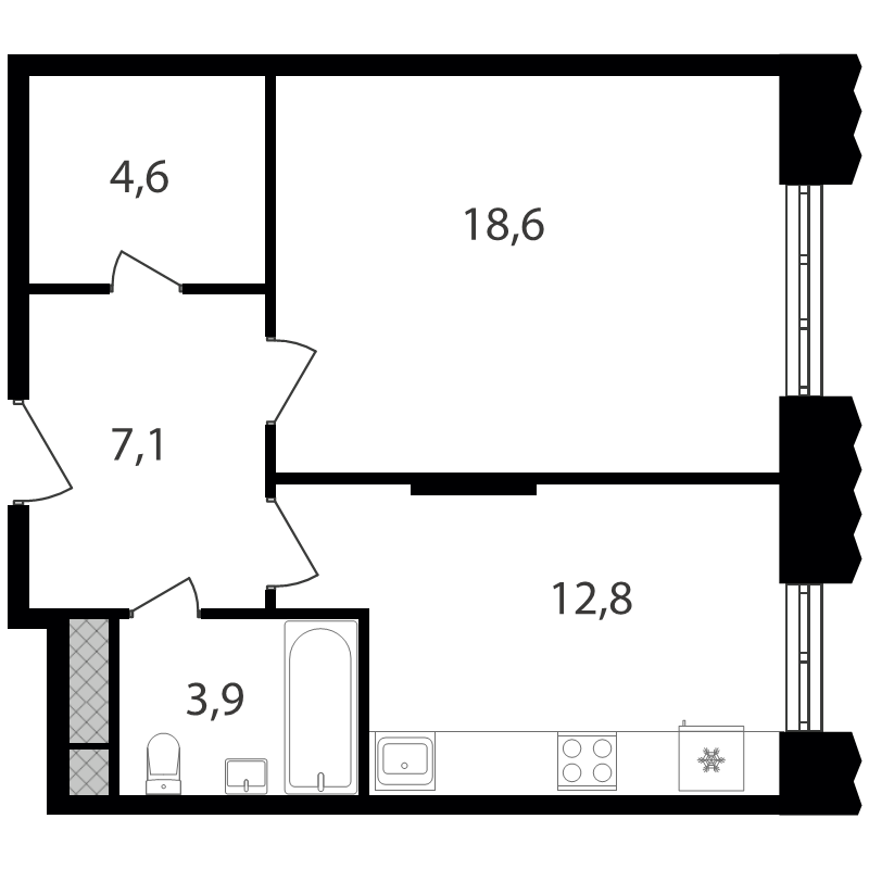 Продажа 1-комн квартиры в новостройке Москва г., Варшавское ш.,  к. 1