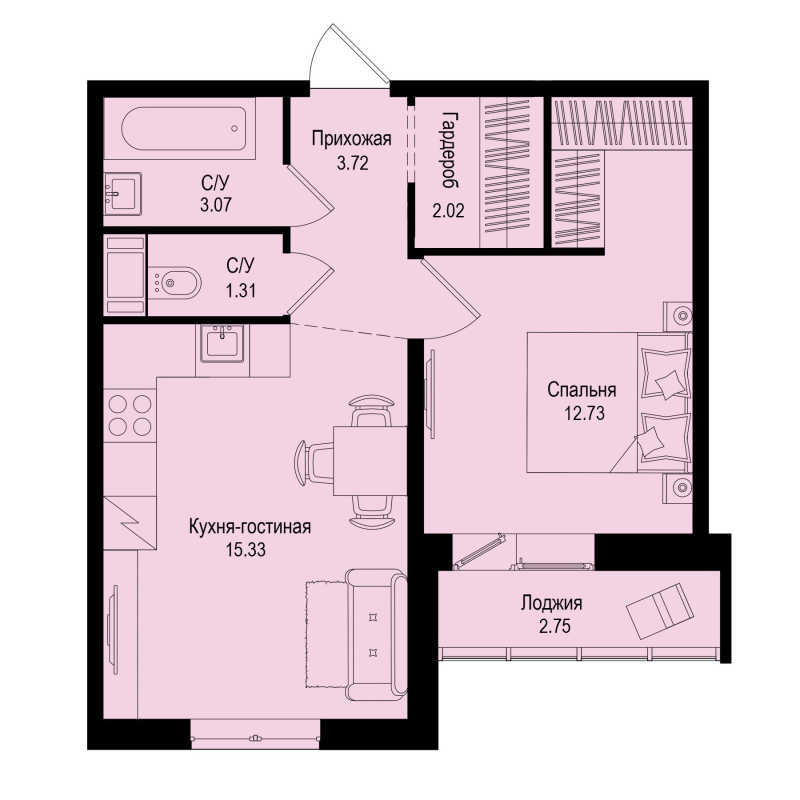Продажа 1-комн квартиры в новостройке Новосергиевка д., Ленинградская ул.,  к. 1-5