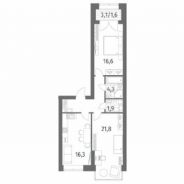 Продажа 2-комн квартиры на вторичном рынке улица Академика Константинова,  д. 1 к1 с1