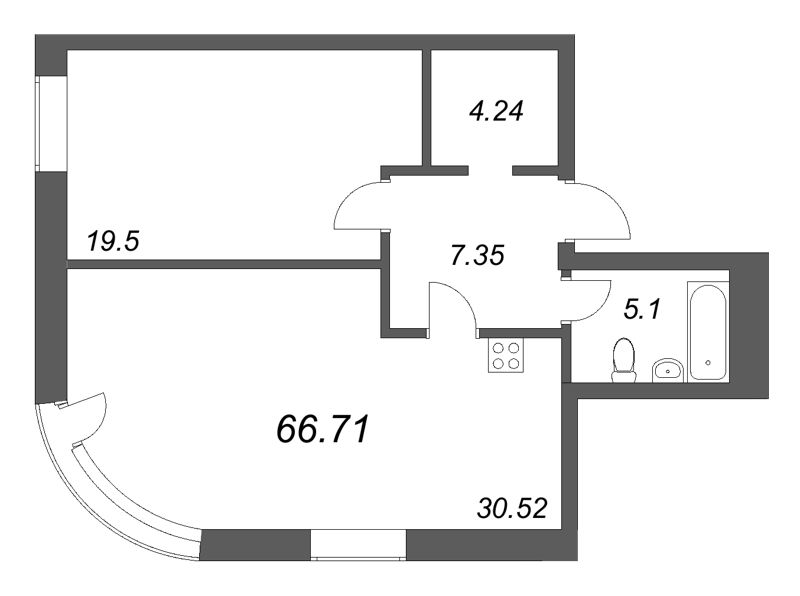 Продажа 1-комн квартиры в новостройке Санкт-Петербург г., Фонтанки реки наб.,  к. 1