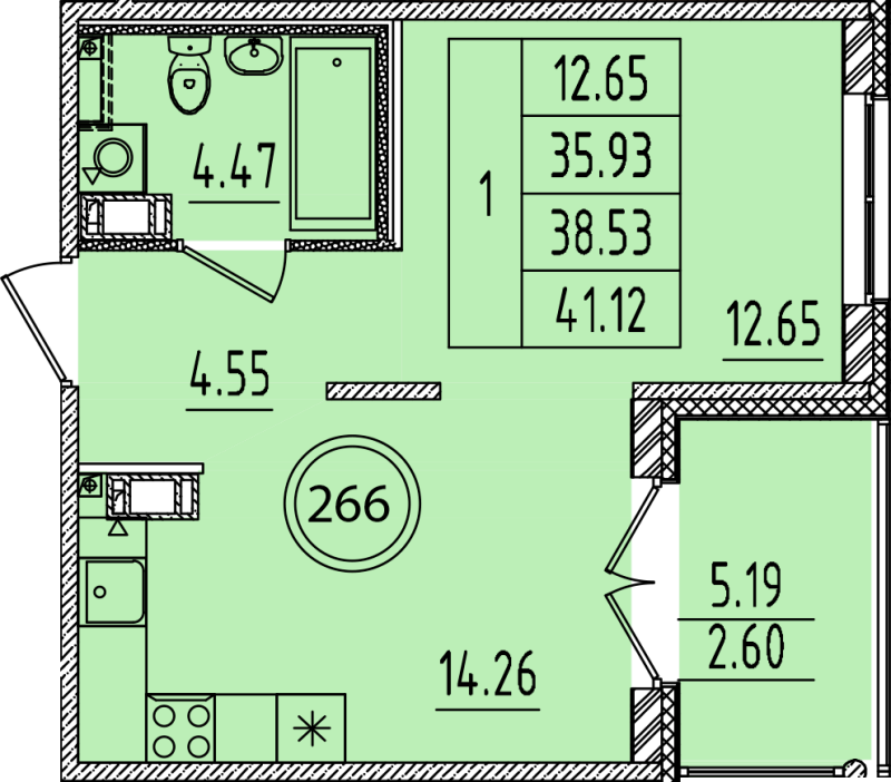 Продажа 1-комн квартиры в новостройке Шушары п., Кокколевская ул.,  к. 3