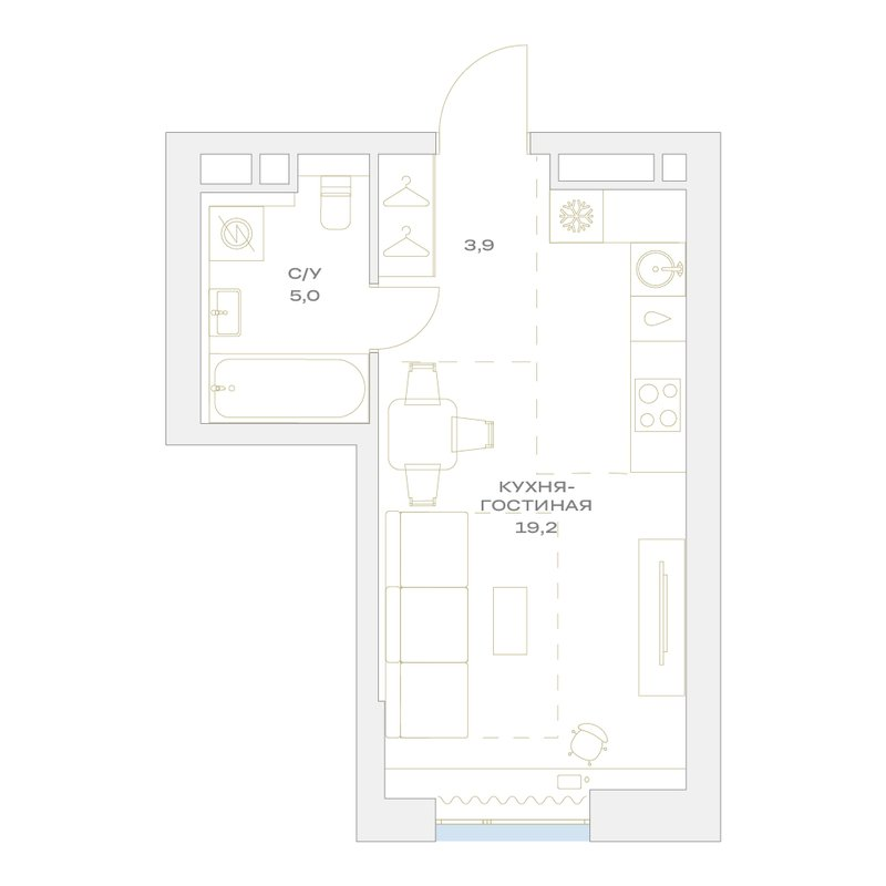 Продажа студии Марьино п., Харлампиева ул.,  к. 14