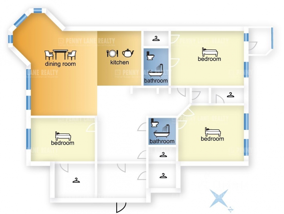 Аренда 4-комн квартиры на вторичном рынке Колобовский 1-й пер,  д. 18