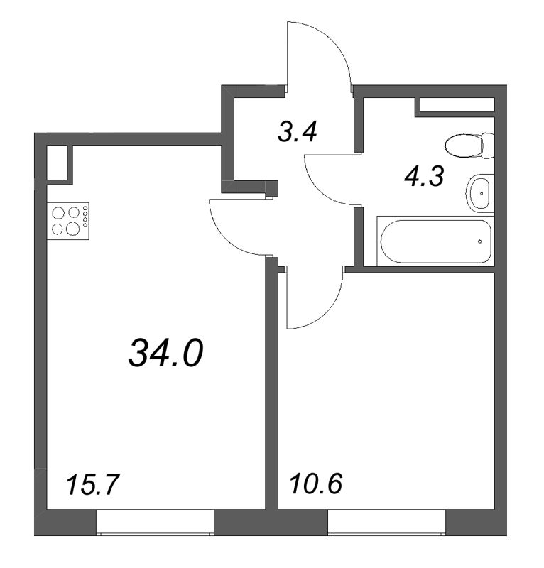 Продажа 1-комн квартиры в новостройке Шушары п., Пулковское ш.,  к. 3