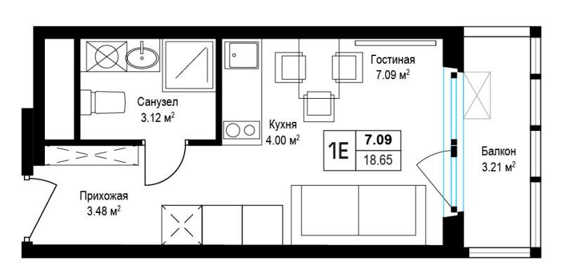 Продажа студии Сапроново д., Купелинка мкр.,  к. Левитан