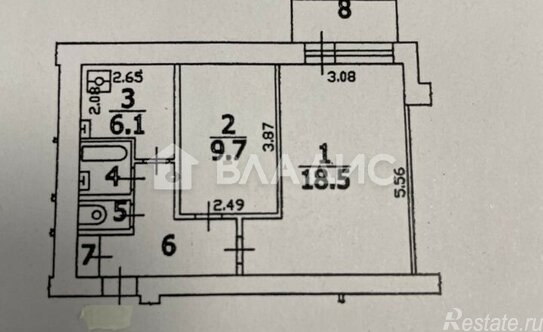 Продажа 2-комн квартиры на вторичном рынке Красногорск г, Железнодорожный пер,  д. 1 к3