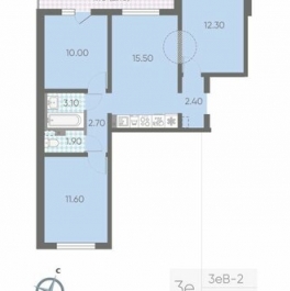 Продажа 3-комн квартиры на вторичном рынке Муринская дор