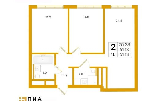 Продажа 2-комн квартиры на вторичном рынке проспект Крузенштерна,  д. 13 с1