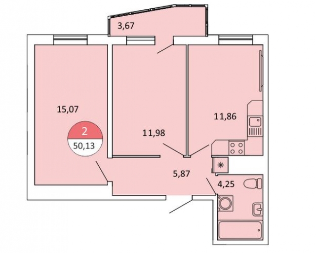 Планировка ЖК 4YOU, 27.15 м2