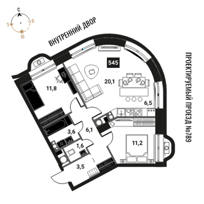 Продажа 3-комн квартиры в новостройке Семеновская наб. 3 стр. 13 А улица
