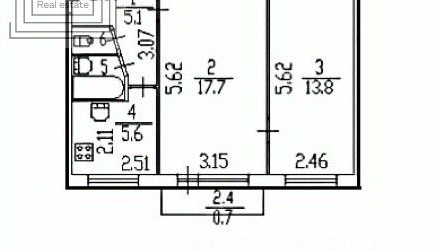 2-комн квартира Северный проспект, 63К4