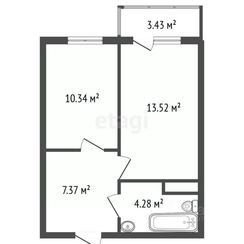 Продажа 1-комн квартиры на вторичном рынке улица Крыленко, 36к2