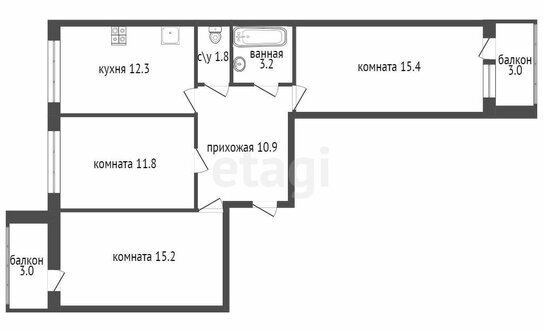 Продажа 3-комн квартиры на вторичном рынке Мурино г, Шоссе в Лаврики ул,  д. 83