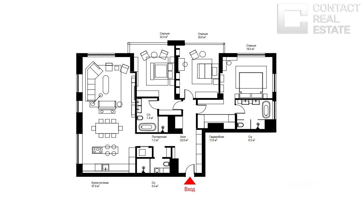 Продажа 4-комн квартиры на вторичном рынке Поклонная улица, 9