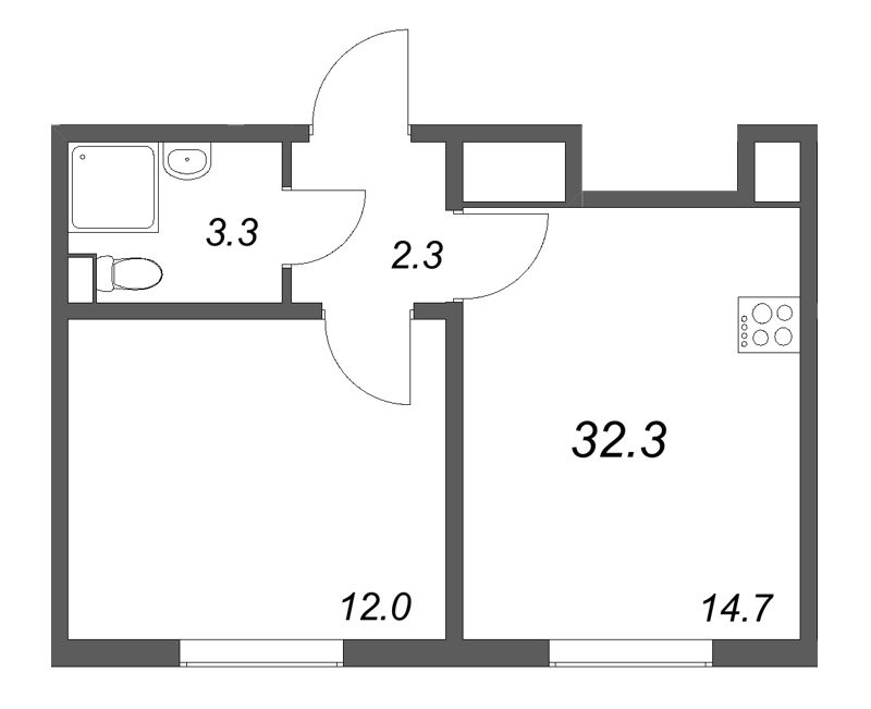 Продажа 1-комн квартиры в новостройке Ковалево п., Поперечная ул.,  к. 4