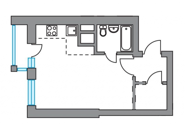 Планировка ЖК Бригантина,  м2