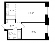 Планировка ЖК FORIVER, 14 м2