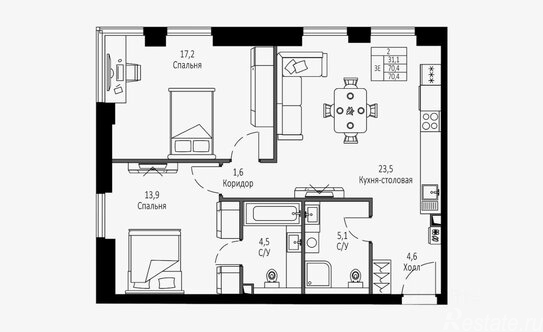 Продажа 2-комн квартиры на вторичном рынке Севастопольский проспект,  д. 22А