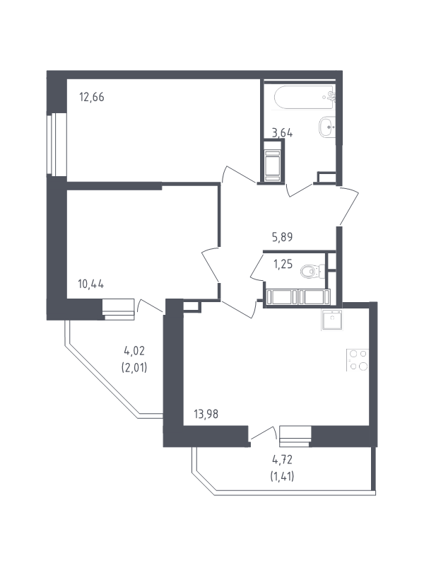 Продажа 2-комн квартиры в новостройке Санкт-Петербург г., Славянская ул.,  к. 39