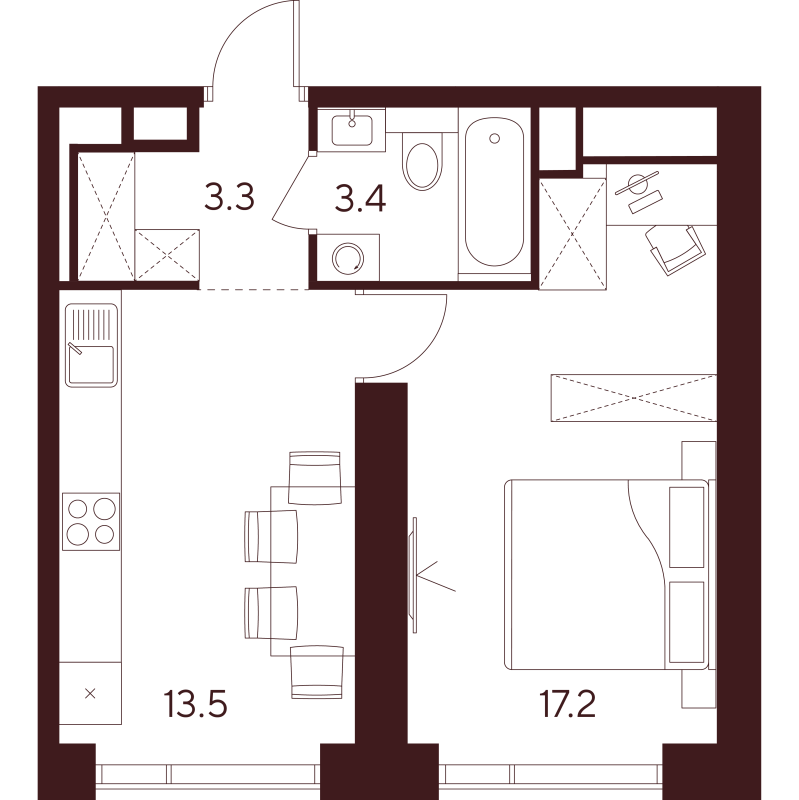 Продажа 1-комн квартиры в новостройке Москва г., Куусинена ул.,  к. D1