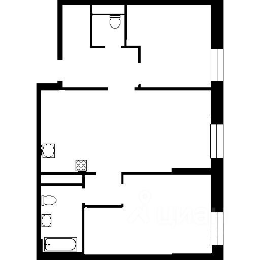 Продажа 3-комн квартиры на вторичном рынке Минская улица, 2