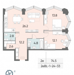 Продажа 2-комн квартиры в новостройке Автозаводская площадь, д.вл.23