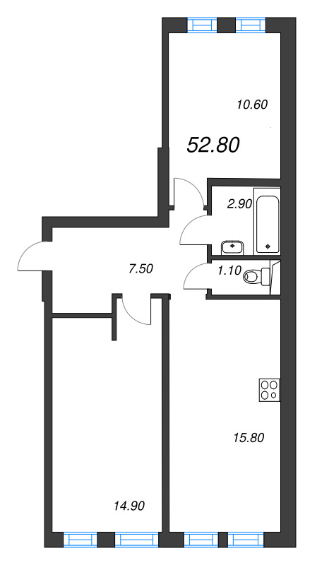 Продажа 2-комн квартиры в новостройке Новое Девяткино д., Энергетиков ул.,  к. 1