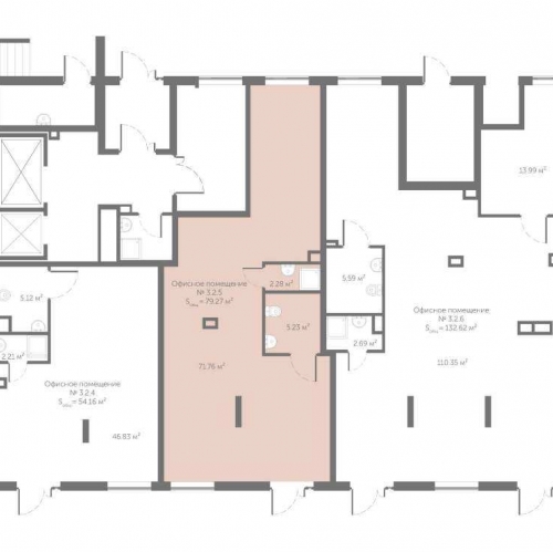 Помещение свободного назначения Октябрьская набережная,  д. 40,  к. лит АВ