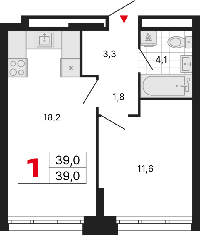 Продажа 1-комн квартиры в новостройке Москва г., Перовское ш.,  к. 1