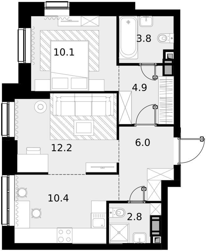 Продажа 2-комн квартиры в новостройке Москва г., Генерала Глаголева ул.,  к. 9.1