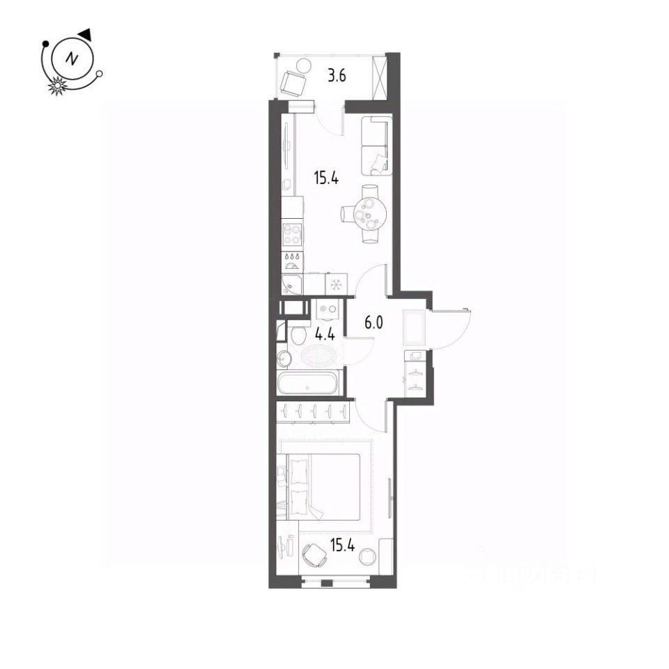 Продажа 2-комн квартиры на вторичном рынке пос. Шушары, улица Чудовская, 14к1