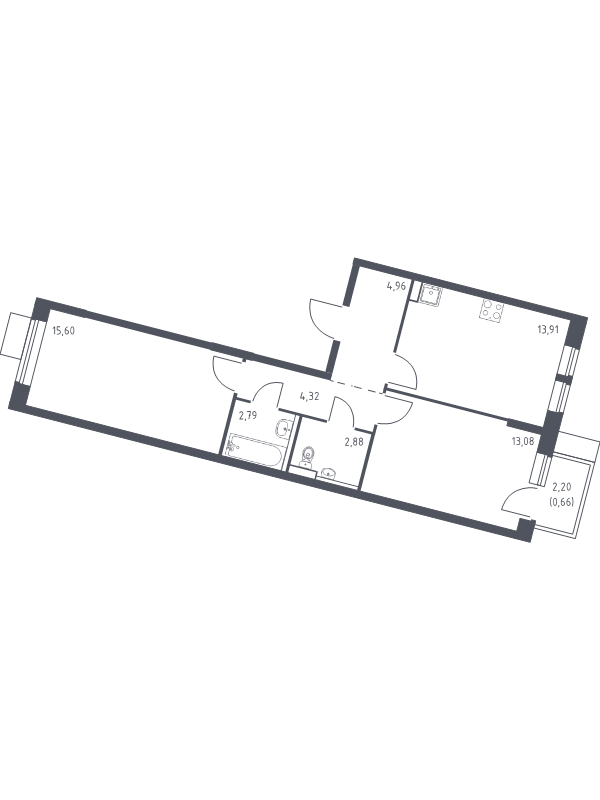 Продажа 2-комн квартиры в новостройке Москва г., Ленинградское ш.,  к. 4