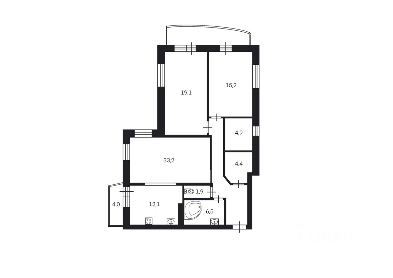 Продажа 3-комн квартиры на вторичном рынке Краснопутиловская улица, 66к2