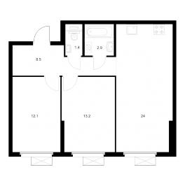 Продажа 2-комн квартиры в новостройке Москва г., Амурская ул.,  к. 2