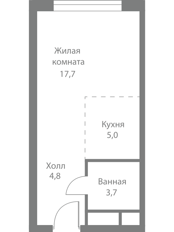 Продажа студии Москва г., Сколковское ш.,  к. 4