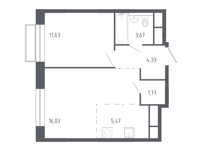 Продажа 1-комн квартиры в новостройке Балашиха г., Павлино мкр.,  к. 6