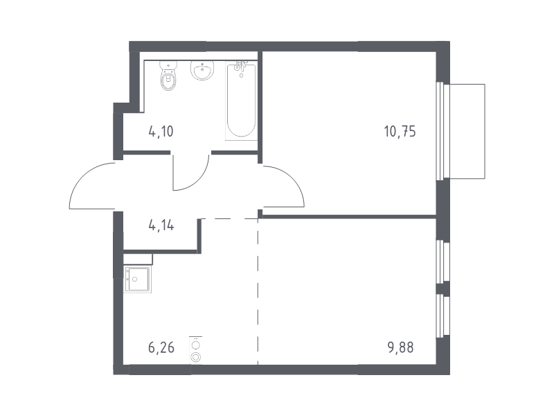 Продажа 1-комн квартиры в новостройке Мисайлово д., Молодежный б-р,  к. 19