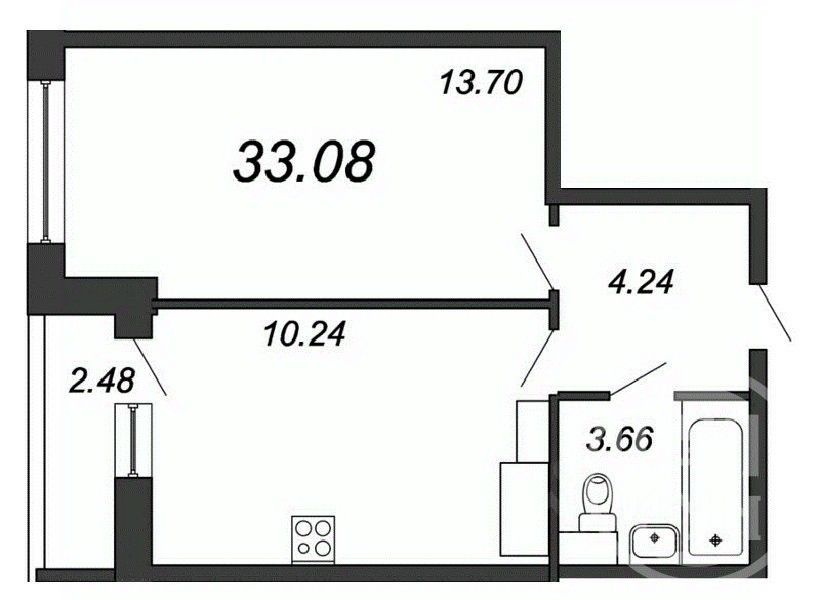 Продажа 1-комн квартиры на вторичном рынке улица Русановская, 20к1