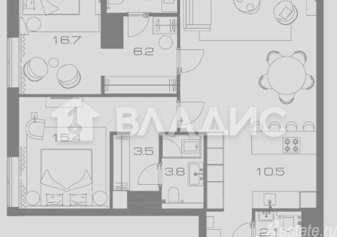 Продажа 3-комн квартиры на вторичном рынке Ленинский пр-кт,  д. 38А К.1