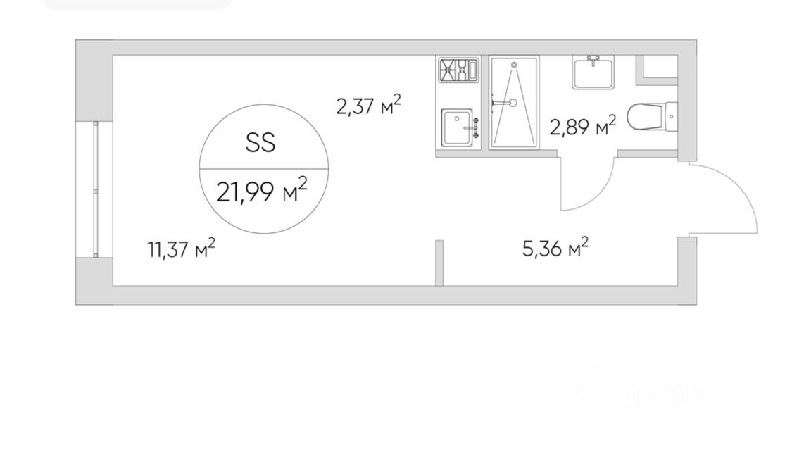 Продажа студии Автомобильный проезд, 4