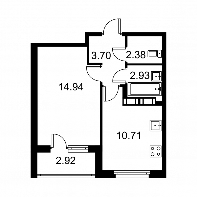Продажа 1-комн квартиры в новостройке Колпино г., Загородная ул.,  к. D