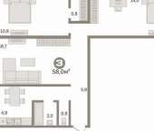 Продать Квартиры вторичка Келози, 41К-023  6 